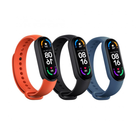 Xiaomi Original Mi Band 6 Strap Black/Orange/Blue, BHR5134GL