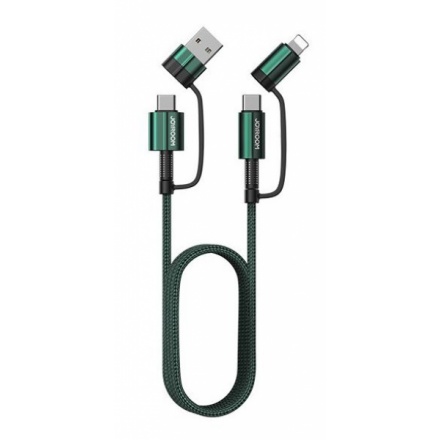 Joyroom S-1230G3 4 in 1 Datový Multifunkční Kabel USB-C/Lightning  1.2m Green, 57983105192