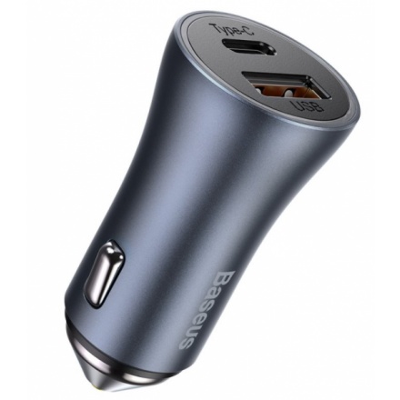 Baseus  Golden Contactor Nabíječka do auta Dual Quick Charger USB 40W Dark Grey, TZCCJD-0G