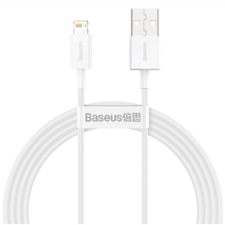 Baseus  Superior Fast Charging Kabel Lightning 2.4A 1.5m White, CALYS-B02