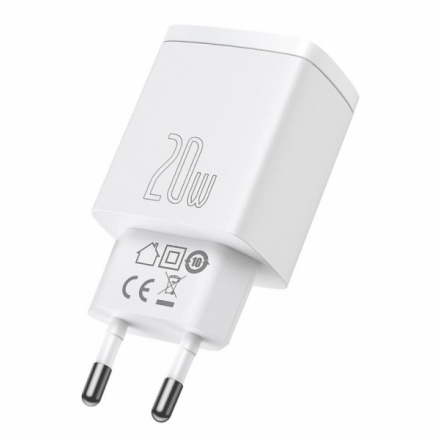 Baseus  Compact Quick Nabíječka USB/USB-C 20W White, CCXJ-B02