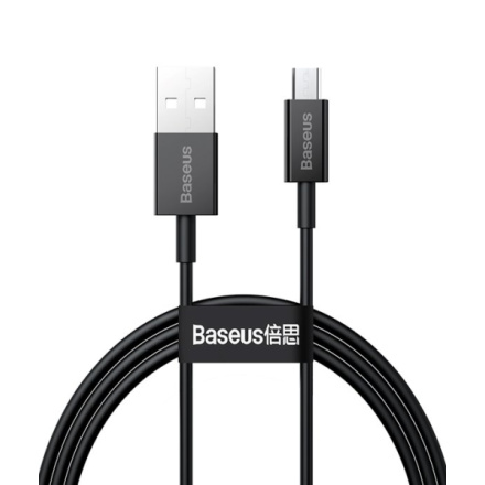 Baseus  Superior Fast Charging Datový Kabel MicroUSB 2A 1m Black, CAMYS-01