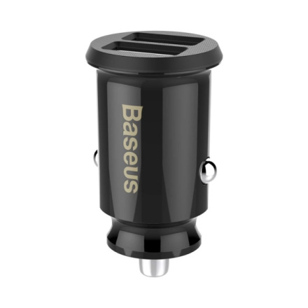 Baseus  Grain Nabíječka do Auta 15.5W 2x USB Black, CCALL-ML01