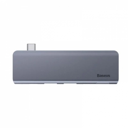 Baseus  Harmonica 5v1 Dokovací stanice USB-C/2xUSB 3.0,1xUSB-C,2xTF/SD Grey, CAHUB-K0G