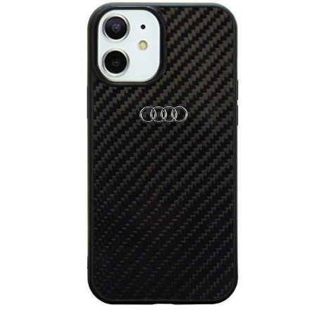 Audi Carbon Fiber Zadní Kryt pro iPhone 11/XR Black , AU-TPUPCIP11-R8/D2-BK