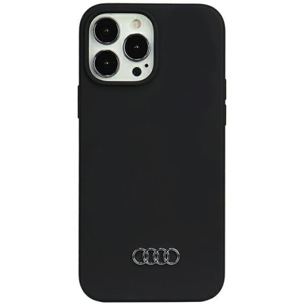 Audi Silicone Zadní Kryt pro iPhone 13 Pro Max Black, AU-LSRIP13PM-Q3/D1-BK