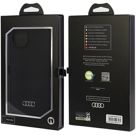 Audi Silicone Zadní Kryt pro iPhone 15 Plus Black, AU-LSRIP15M-Q3/D1-BK