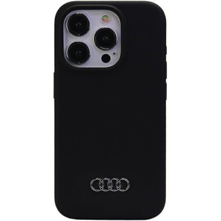 Audi Silicone Zadní Kryt pro iPhone 15 Pro Max Black, AU-LSRIP15PM-Q3/D1-BK