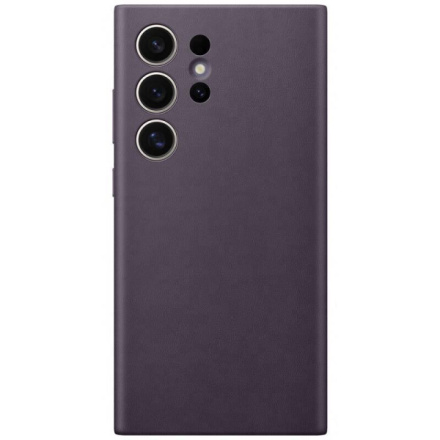  Samsung Kožený Kryt (Vegan) pro Galaxy S24 Ultra Dark Violet, GP-FPS928HCAVW