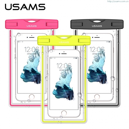 USAMS Luminous Vodotěsné Pouzdro Pink pro Smartphone 6", 30747
