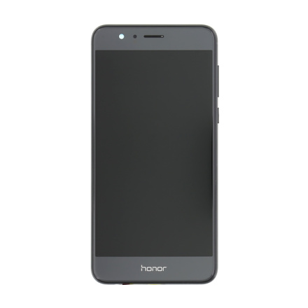 Honor 8 LCD Display + Dotyková Deska + Přední Kryt Black (Service Pack), 02350VAS