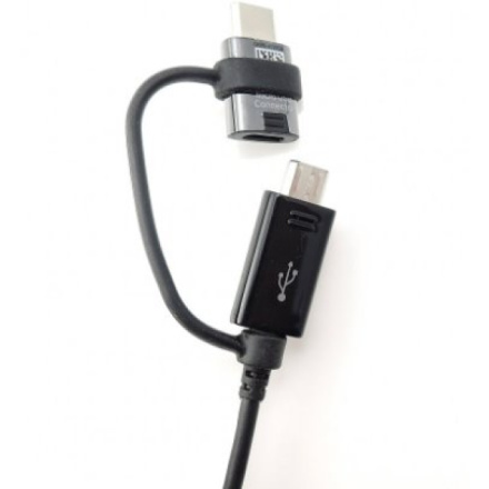 EP-DG950DBE Samsung Combo microUSB Datový Kabel s redukcí USB-C 1.4m Black (Bulk), 2439768