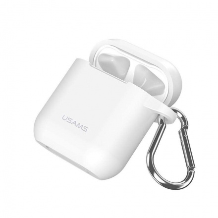 USAMS BH423 Silikonové Pouzdro pro AirPods White (EU Blister), 2439943