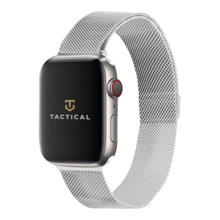 Tactical 338 Loop Magnetický Kovový Řemínek pro Apple Watch 1/2/3/4/5/6/7/8/9/SE 38/40/41mm Silver, 2445280