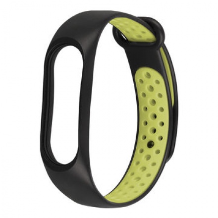 Xiaomi MiBand 3 / MiBand 4 náramek Double Black/Yellow (EU Blister), 2447641