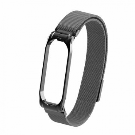 Tactical 379 Loop Magnetický Kovový Řemínek pro Xiaomi Mi Band 3/4 Black, 2447644