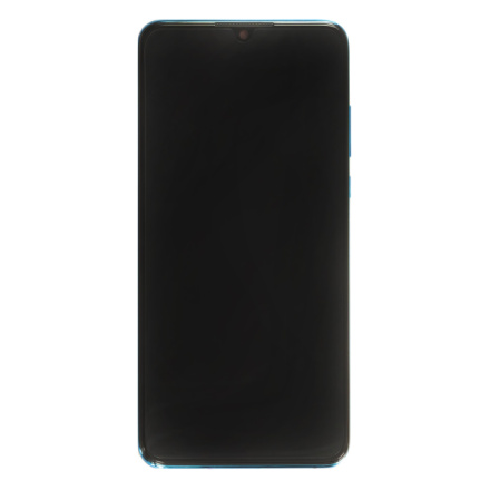 Huawei P30 Lite 2020 New Edition LCD Display + Dotyková Deska + Přední Kryt Blue (pro 48 MP foto) (Service Pack), 02353FQE