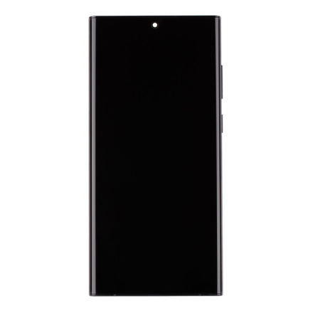 LCD display + Dotyk + Přední kryt Samsung S908B Galaxy S22 Ultra Phantom Black (Service Pack) , GH82-27488A