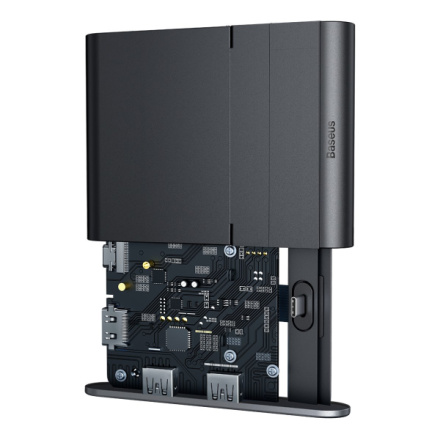 Baseus  Mate Docking USB-C Mobile Phone Intelligent HUB Docking Station Pro Black, WKMD000001