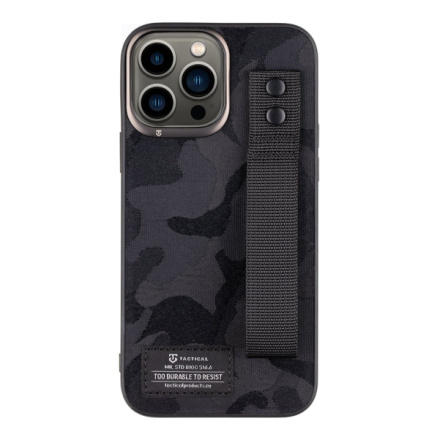 Tactical Camo Troop Drag Strap Kryt pro Apple iPhone 13 Pro Max Black, 57983111553