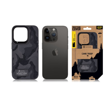 Tactical Camo Troop Kryt pro Apple iPhone 14 Pro Black, 57983114062