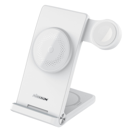 Nillkin PowerTrio 3v1 Bezdrátová Nabíječka MagSafe pro Apple Watch White (MFI) (Pošk. Balení), 57983115335