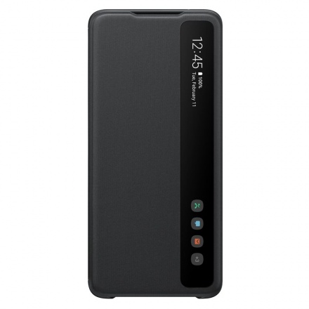 EF-ZG988CBE Samsung Clear S-View Pouzdro pro Galaxy S20 Ultra Black, 2450744