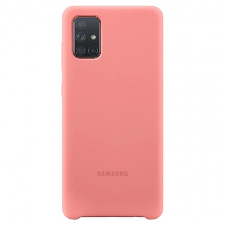 EF-PA715TPEGEU Samsung Silikonový Kryt pro Galaxy A71 Pink, 2450673