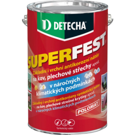 Detecha Superfest základní i vrchní barva na kov, červenohnědá, 5 kg