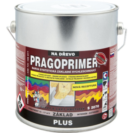 Pragoprimer Plus S 2070 základní barva na dřevo, 0100 bílá, 2,5 l