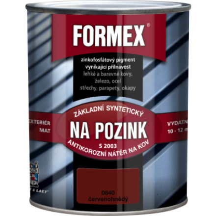 Formex S2003 základ na pozink základní barva na kov, 0840 červenohnědý, 600 ml