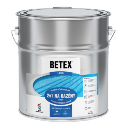 Betex s2852 2v1 základní i vrchní barva na bazény 0440 tmavě modrá, 9 kg