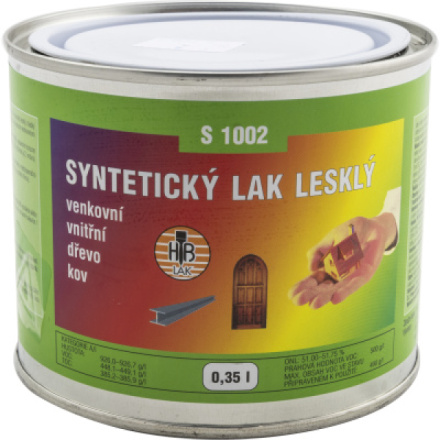 HB-Lak S1002 Lesk, transparentní univerzální syntetický lak, lesklý, 350 ml