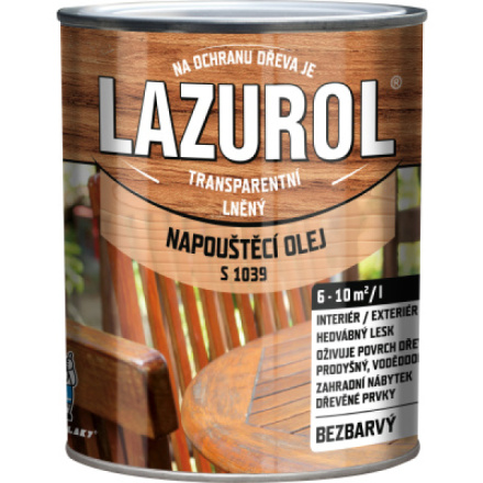 Lazurol S1039 napouštěcí olej, přírodní, 2,5 l
