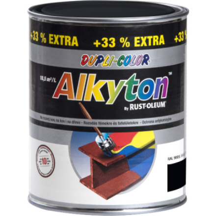 Dupli-Color Alkyton Lesk, samozákladová barva na rez, Ral 9005 černá, 1 l