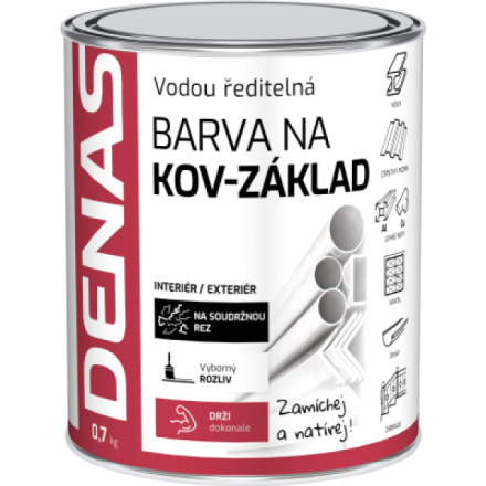 DENAS NA KOV-ZÁKLAD antikorozní barva na kov, 0840 červenohnědá, 700 g