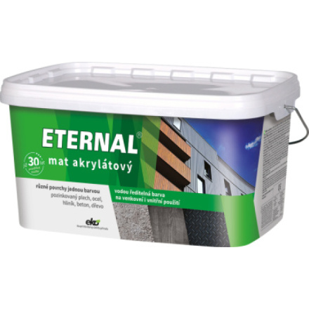 Eternal mat akrylátový univerzální barva na dřevo kov beton, 07 červenohnědá, 5 kg