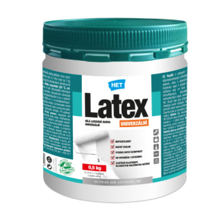 Het Latex univerzální, bílý, 0,5 kg