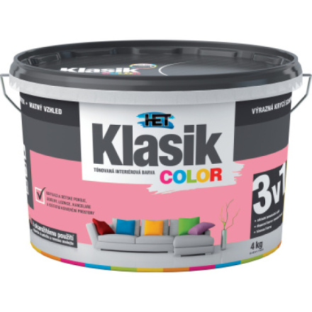 Het Klasik Color malířská barva, 0837 růžový, 4 kg