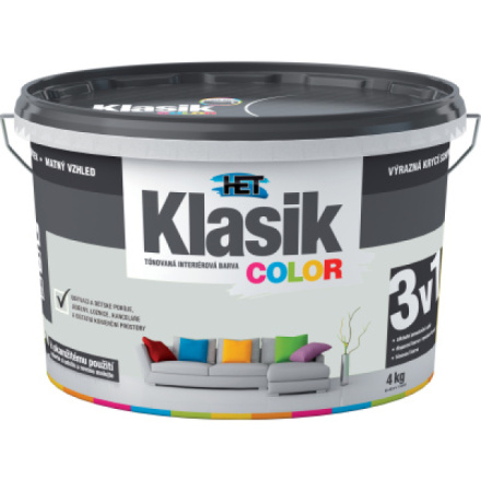 Het Klasik Color malířská barva, 0117 šedý patinový, 4 kg