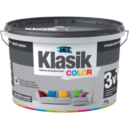 Het Klasik Color malířská barva, 0147 šedá, 4 kg
