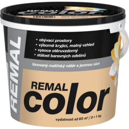 REMAL Color malířská barva na zeď 200 mandle, 5 + 1 kg