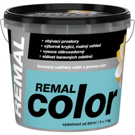 REMAL Color malířská barva na zeď Tyrkys, 5+1 kg