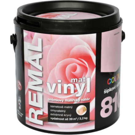 REMAL Vinyl Color mat omyvatelná barva na zeď, 810 šípkově růžová, 3,2 kg