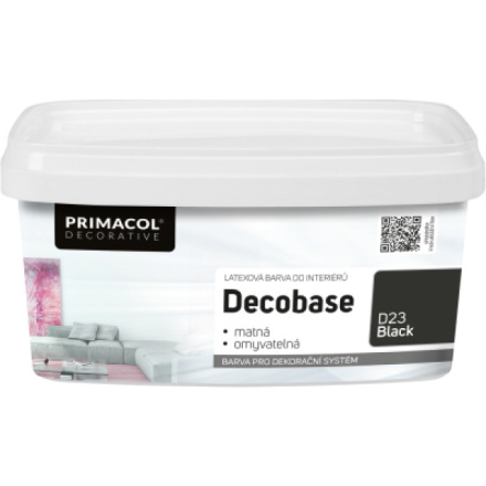 Primacol Decorative Decobase omyvatelná malířská barva, D23 black, 1 l