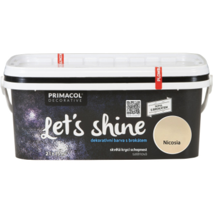 Primacol Decorative Lets Shine dekorativní barva s brokátem, Nicosia, 2 l