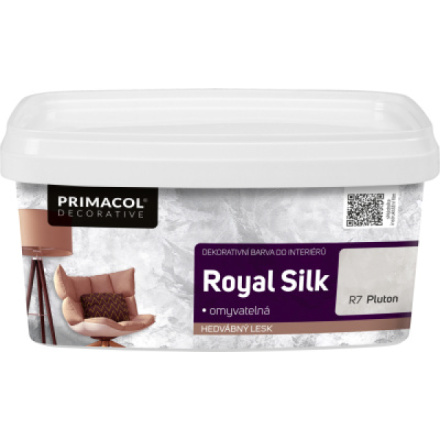 Primacol Decorative Royal Silk omyvatelná dekorativní barva s leskem, R7 Pluton, 1 kg