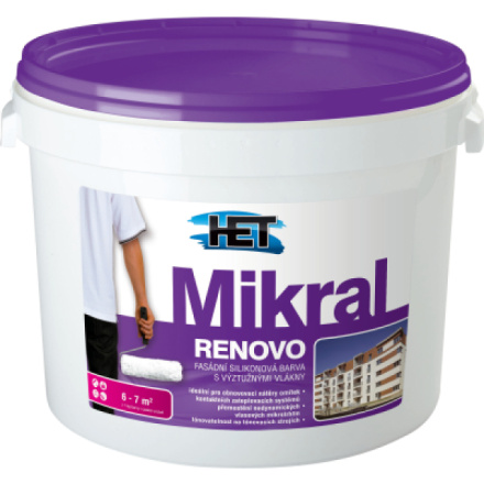 Het Mikral Renovo Active fasádní barva proti plísním a řasám, 1 kg
