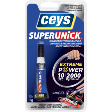 Ceys Superceys Unick gel univerzální vteřinové lepidlo, 3 g