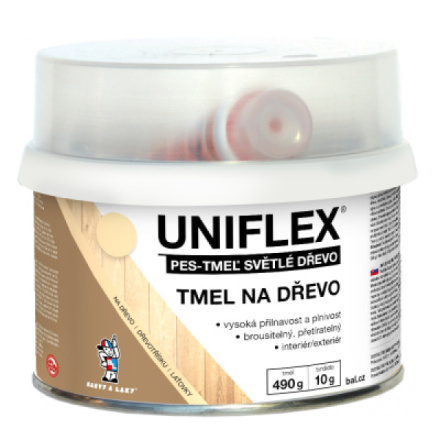 Uniflex PES-TMEL dřevo, tmel na dřevo, světlé dřevo, 500 g